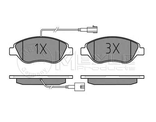 Комплект тормозных колодок, дисковый тормоз