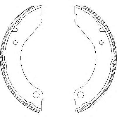 Комплект тормозных колодок, стояночная тормозная система
