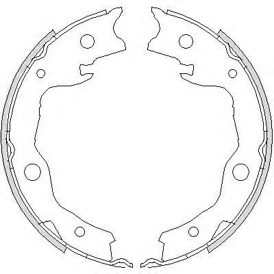 Комплект тормозных колодок, стояночная тормозная система