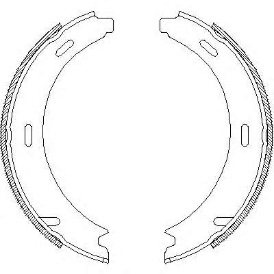 Комплект тормозных колодок, стояночная тормозная система
