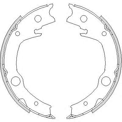 Комплект тормозных колодок, стояночная тормозная система