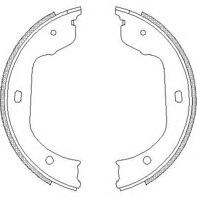 Комплект тормозных колодок, стояночная тормозная система