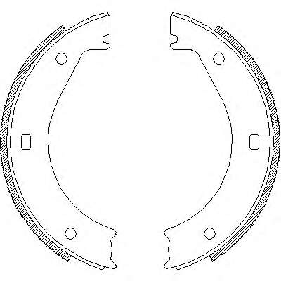Комплект тормозных колодок, стояночная тормозная система
