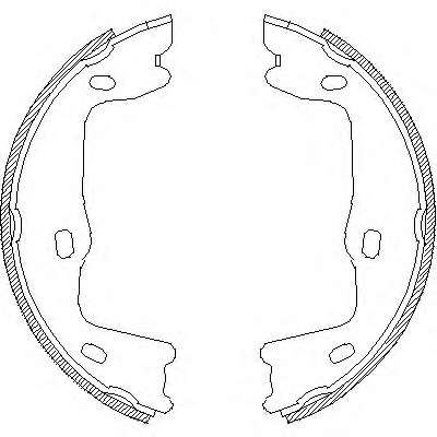 Комплект тормозных колодок, стояночная тормозная система