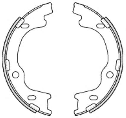 Комплект тормозных колодок, стояночная тормозная система