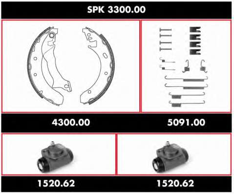Комплект тормозов, барабанный тормозной механизм