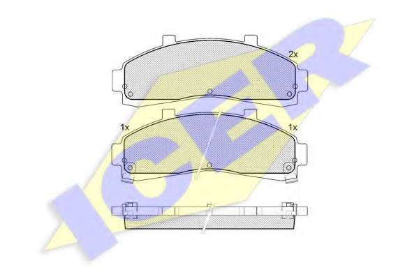 Комплект тормозных колодок, дисковый тормоз