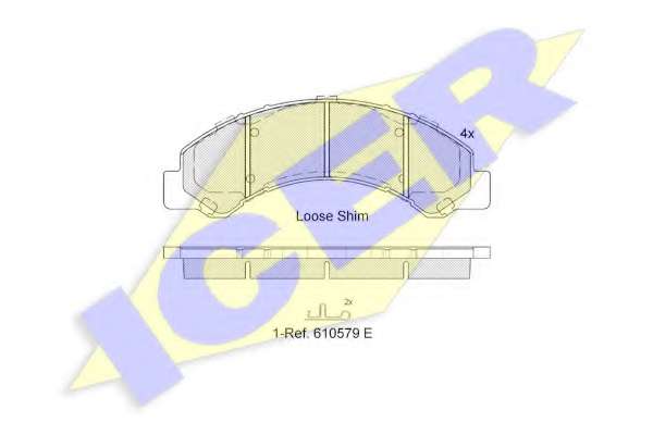 Комплект тормозных колодок, дисковый тормоз