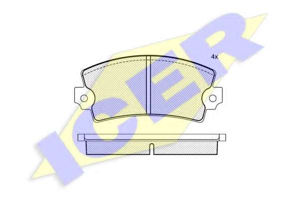Комплект тормозных колодок, дисковый тормоз