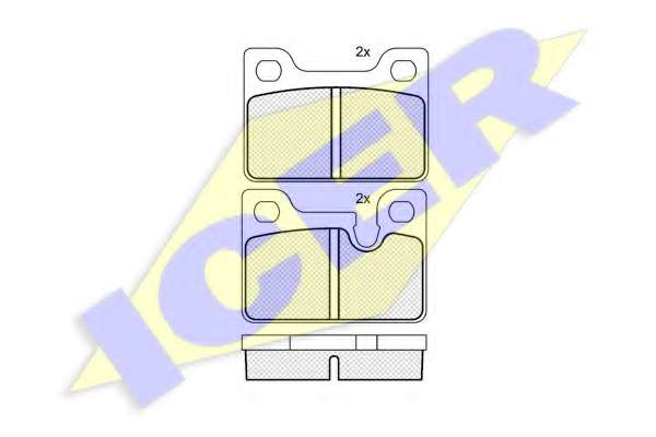 Комплект тормозных колодок, дисковый тормоз