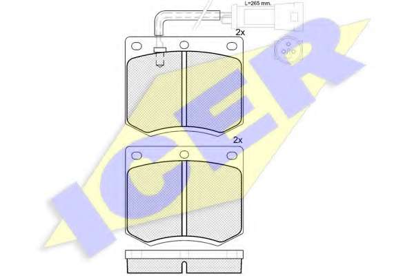 Комплект тормозных колодок, дисковый тормоз