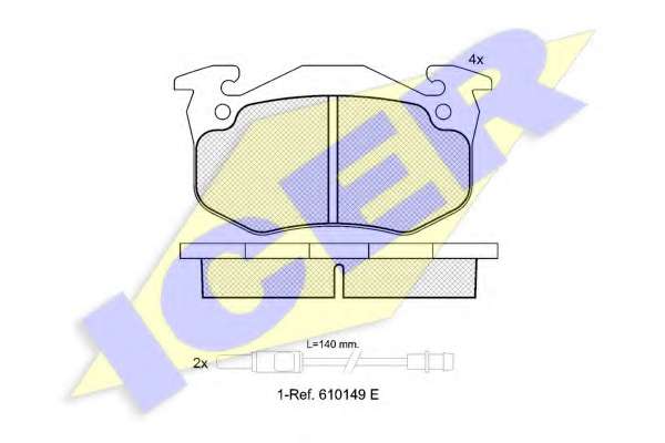 Комплект тормозных колодок, дисковый тормоз