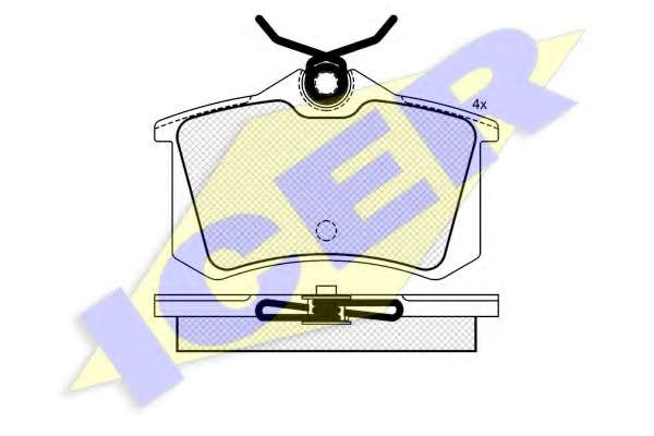 Комплект тормозных колодок, дисковый тормоз