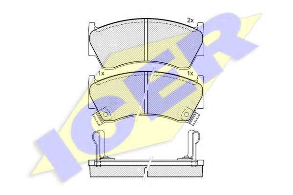 Комплект тормозных колодок, дисковый тормоз
