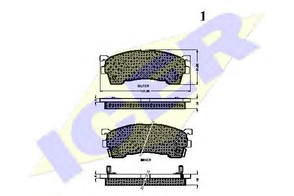 Комплект тормозных колодок, дисковый тормоз