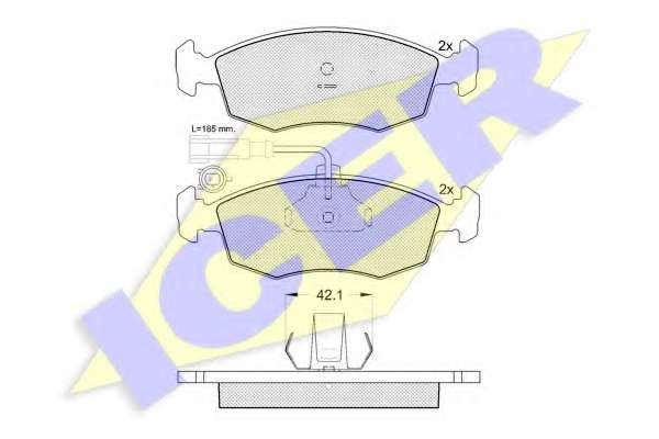 Комплект тормозных колодок, дисковый тормоз