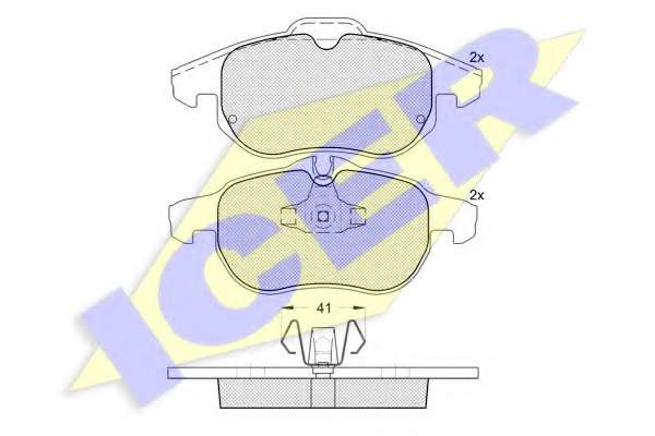 Комплект тормозных колодок, дисковый тормоз