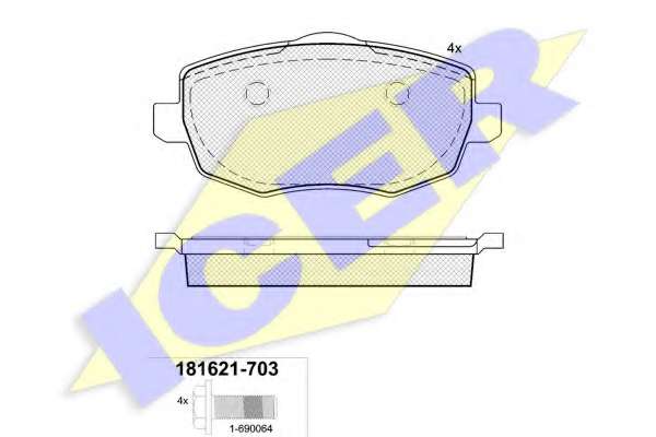 Комплект тормозных колодок, дисковый тормоз