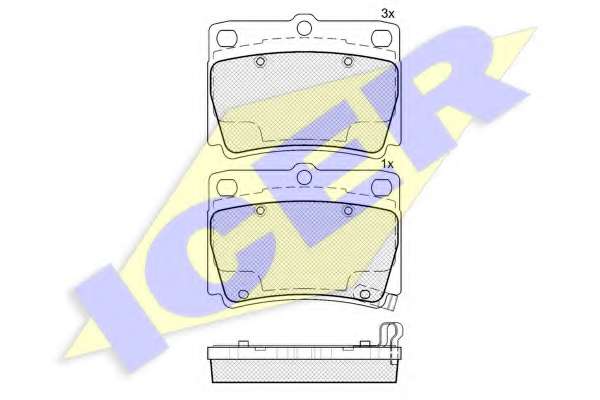 Комплект тормозных колодок, дисковый тормоз