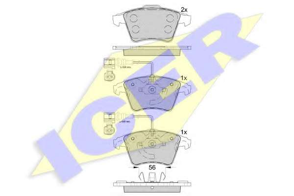 Комплект тормозных колодок, дисковый тормоз