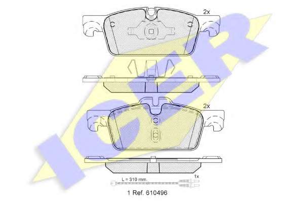 Комплект тормозных колодок, дисковый тормоз