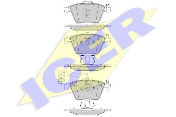Комплект тормозных колодок, дисковый тормоз