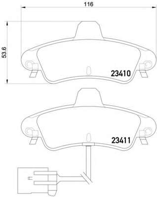 Комплект тормозных колодок, дисковый тормоз