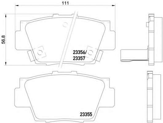 Комплект тормозных колодок, дисковый тормоз