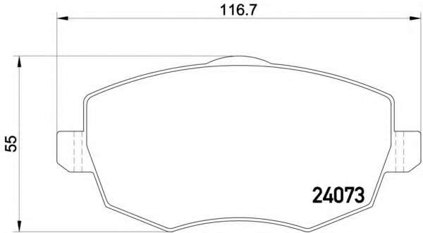 Комплект тормозных колодок, дисковый тормоз