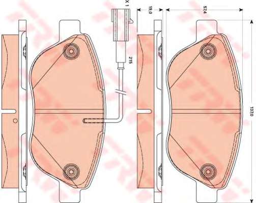 Комплект тормозных колодок, дисковый тормоз
