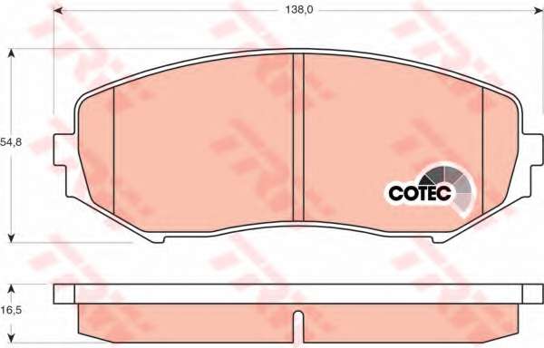 Комплект тормозных колодок, дисковый тормоз