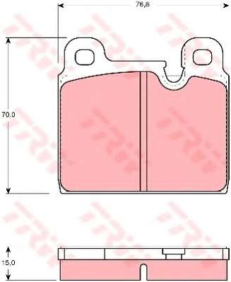 Гальмівні колодки, дискове гальмо (набір)