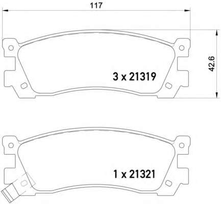Комплект тормозных колодок, дисковый тормоз
