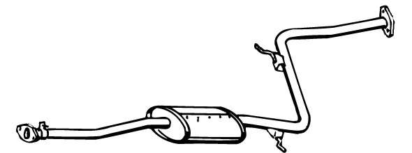 Средний глушитель выхлопных газов