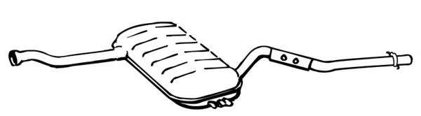 Средний глушитель выхлопных газов