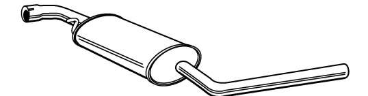 Средний глушитель выхлопных газов