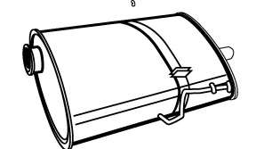 Глушитель выхлопных газов конечный