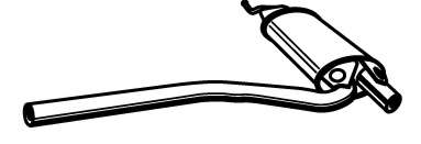 Средний глушитель выхлопных газов