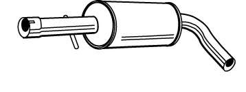 Средний глушитель выхлопных газов