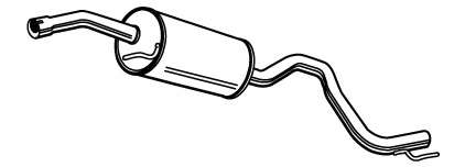 Средний глушитель выхлопных газов