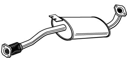 Средний глушитель выхлопных газов