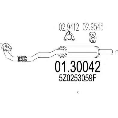 Предглушитель выхлопных газов