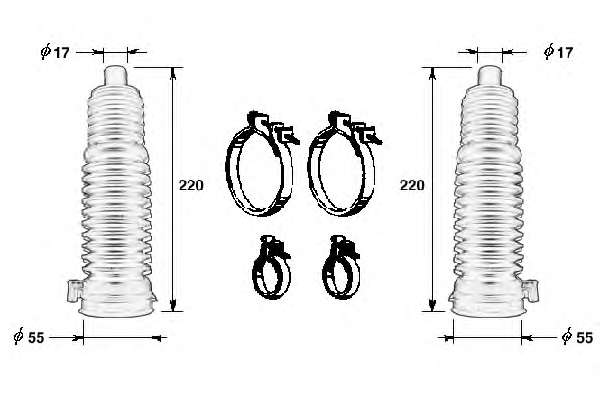 Комплект пылника, рулевое управление