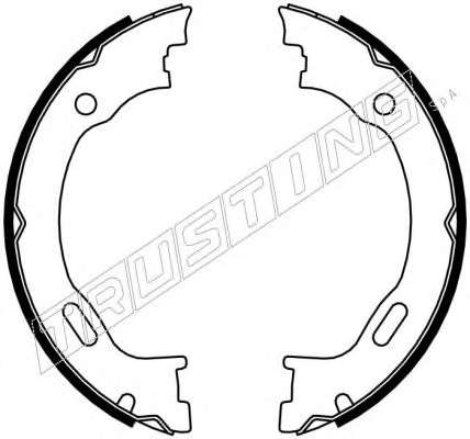 Комплект тормозных колодок, стояночная тормозная система