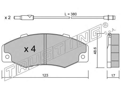 Комплект тормозных колодок, дисковый тормоз