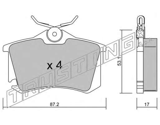 Комплект тормозных колодок, дисковый тормоз