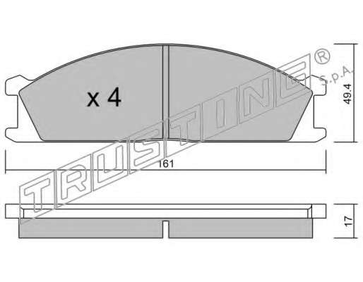 Комплект тормозных колодок, дисковый тормоз