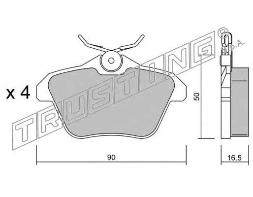 Комплект тормозных колодок, дисковый тормоз
