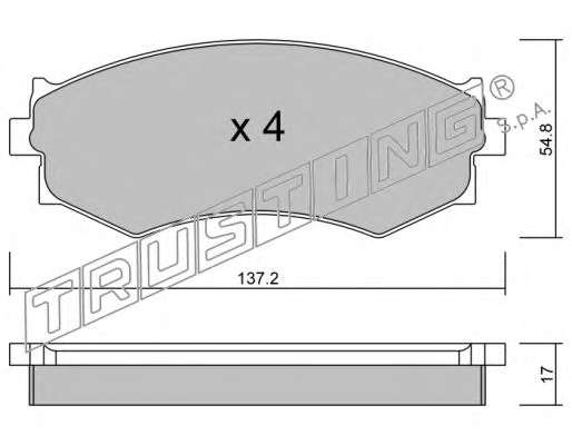 Комплект тормозных колодок, дисковый тормоз