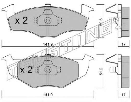 Комплект тормозных колодок, дисковый тормоз